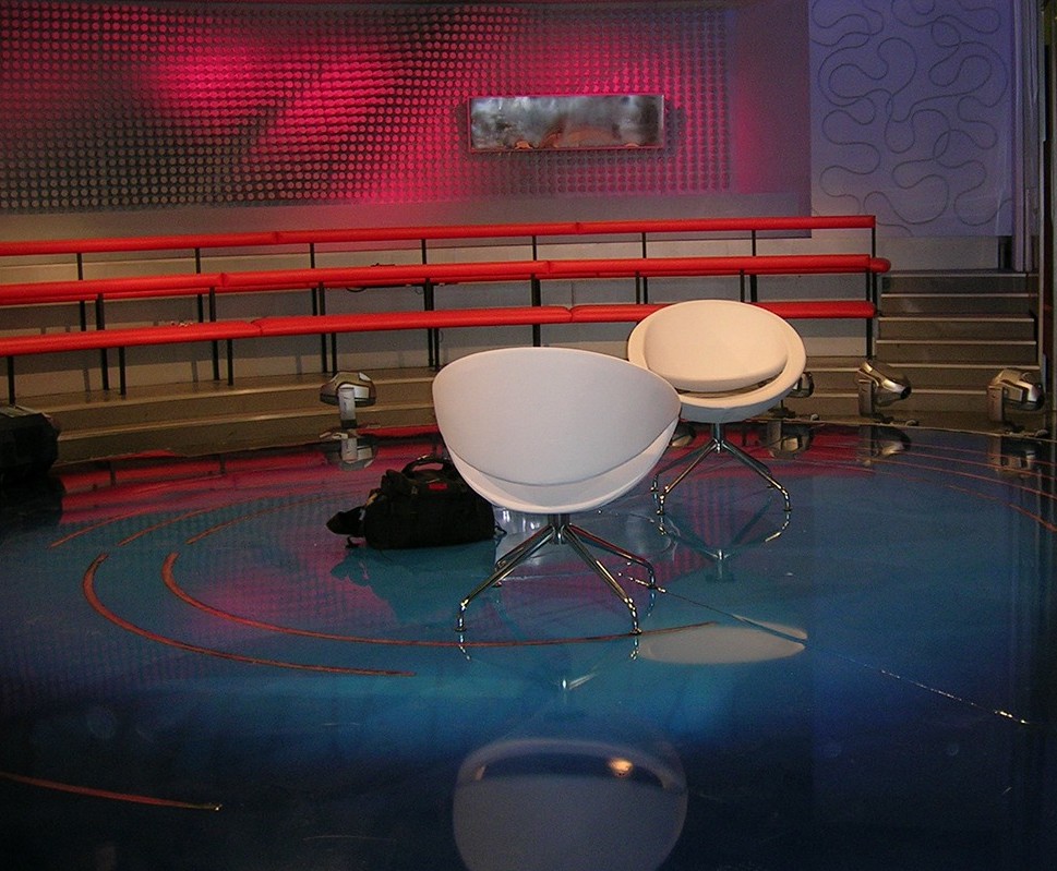 Radio Televisione Italiana (RAI), studio La vita in diretta, Rome, Italie